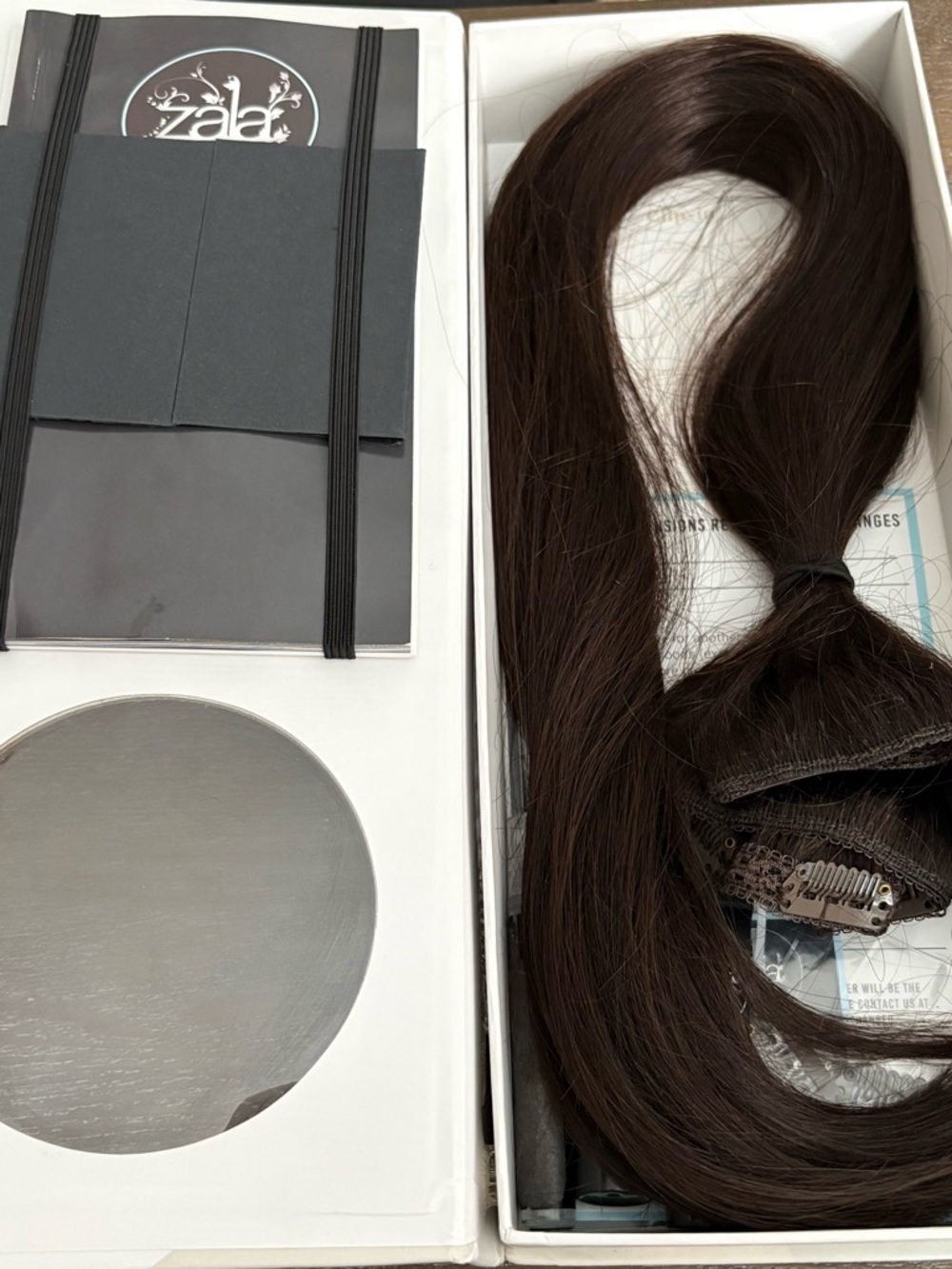 Zala Dark Brown Clip-In Hair Extensions - Natural Shine & Volume - Picture 2 of 3